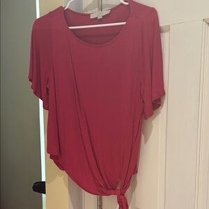 LOFT Red Short Sleeve Women's Tee